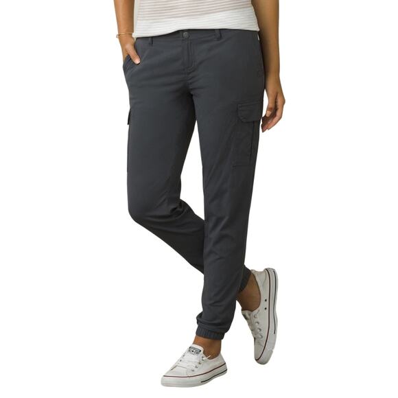 Prana Pants Womens Size 10 Gray Jogger Ripstop Cargo Tactical Hiking Trails - Picture 1 of 10
